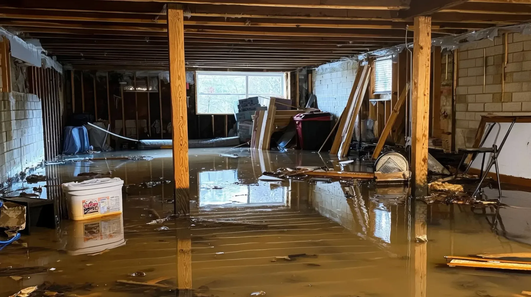 Water-damaged Chicago basement being evaluated for a cash offer